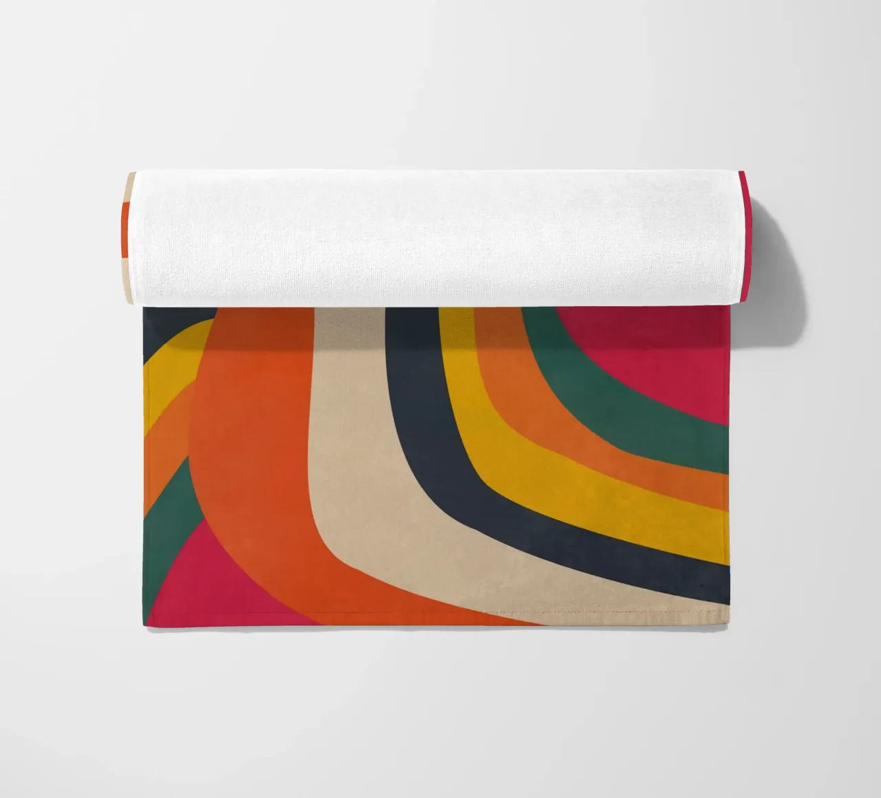 Onde arcobaleno retrò telo mare da Dream Print Designs