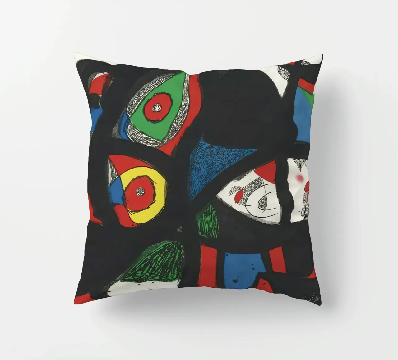 Joan Miró Stampa Gargantua 1977 cuscino da Danielshop