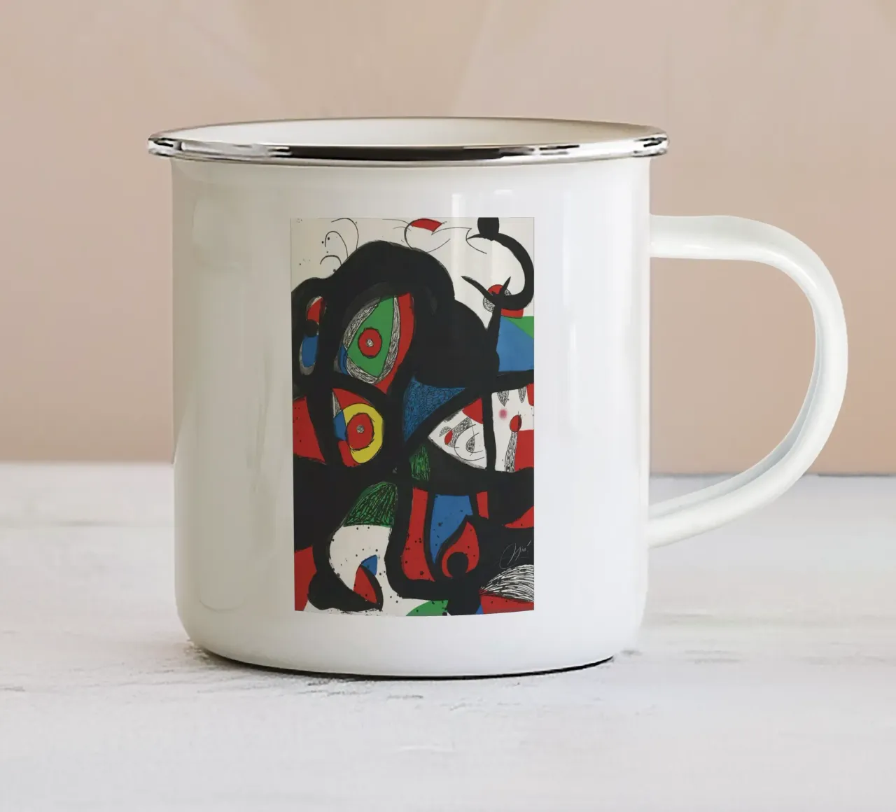 Joan Miró Stampa Gargantua 1977 tazza in smalto da Danielshop