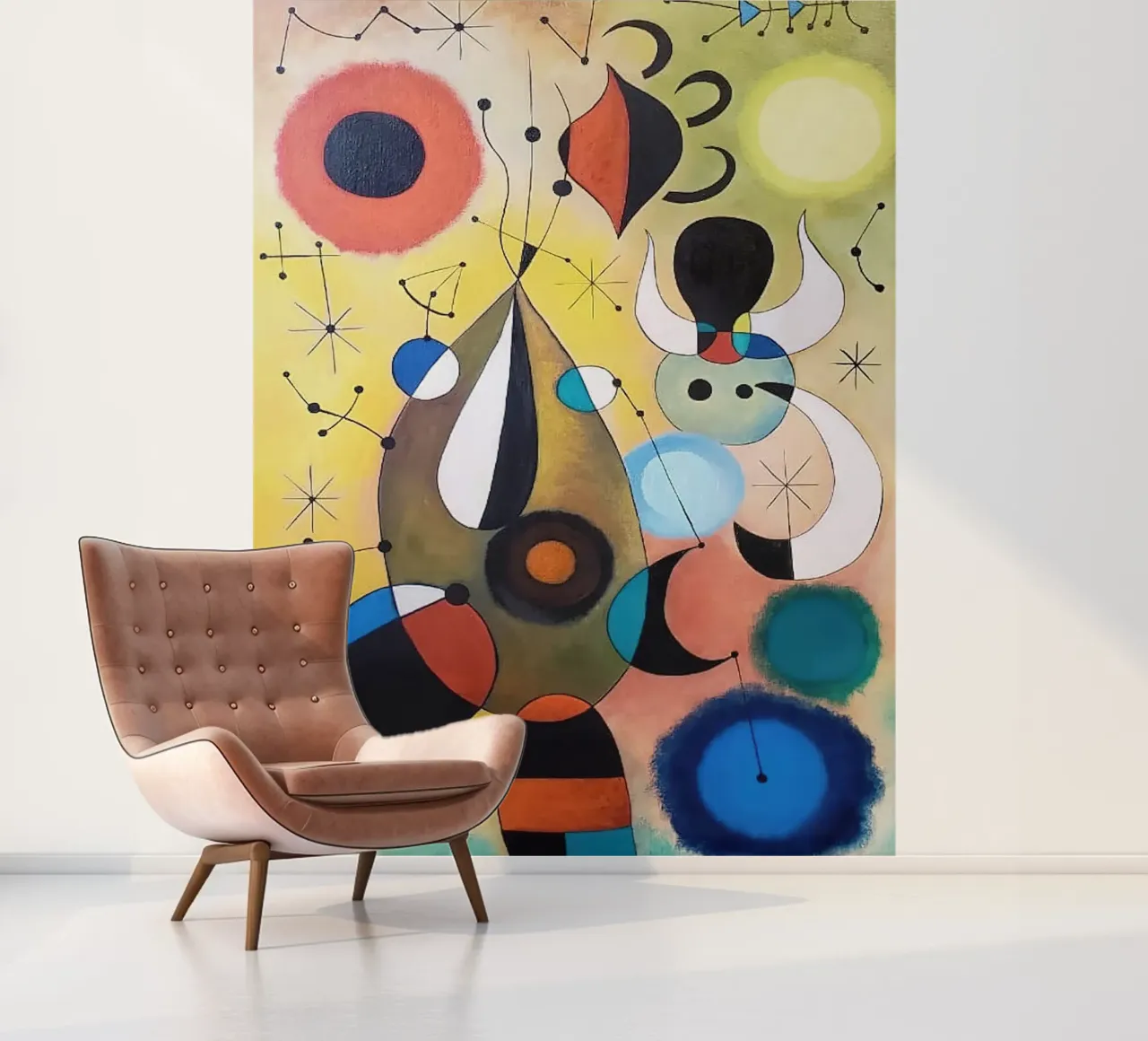 Joan Miró Abstrait et points papier peint photo de Danielshop