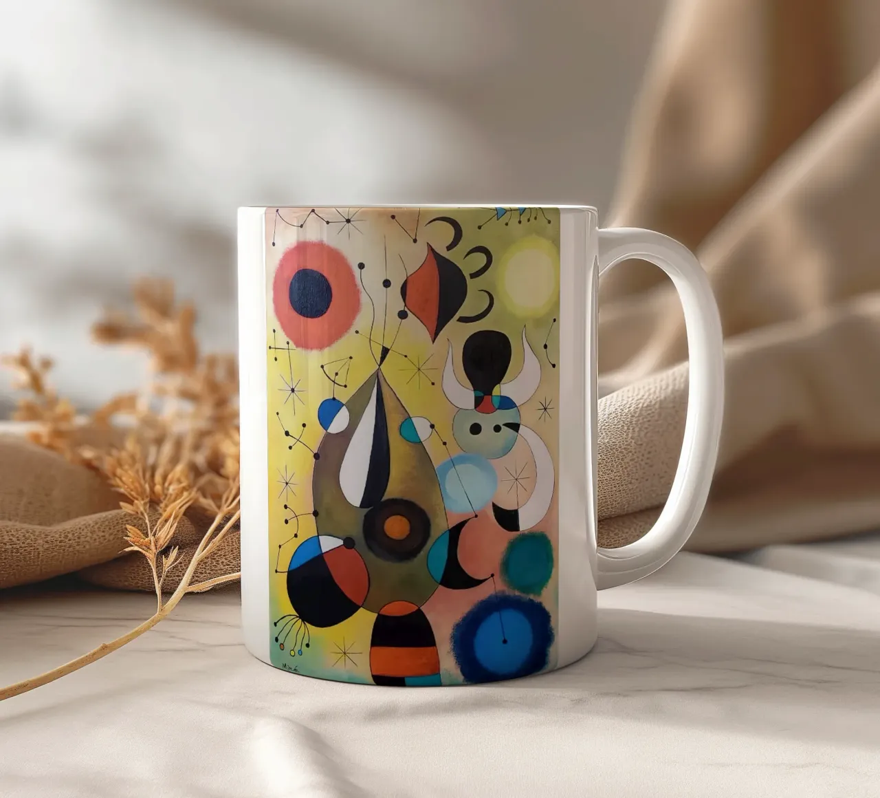 Joan Miró Astratto e puntini tazza in ceramica da Danielshop