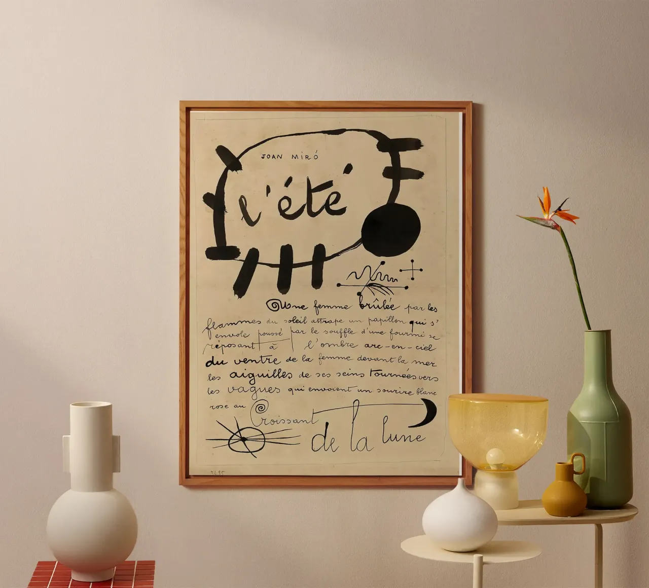 Mostra estiva di stampe d'epoca di JOAN MIRO pannello forex da Danielshop