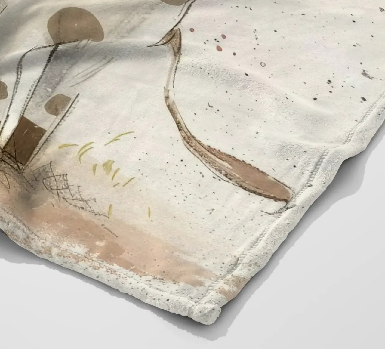 Un'illustrazione simpatica e accattivante di un vitello, coperta in pile da DesignDoodle