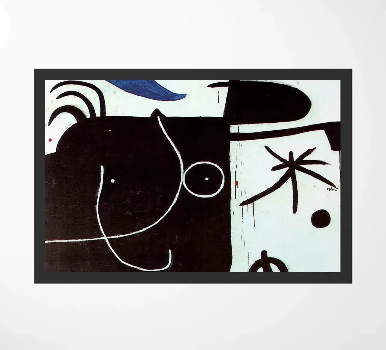 Woman in front of the moon 1974 doormat by Danielshop