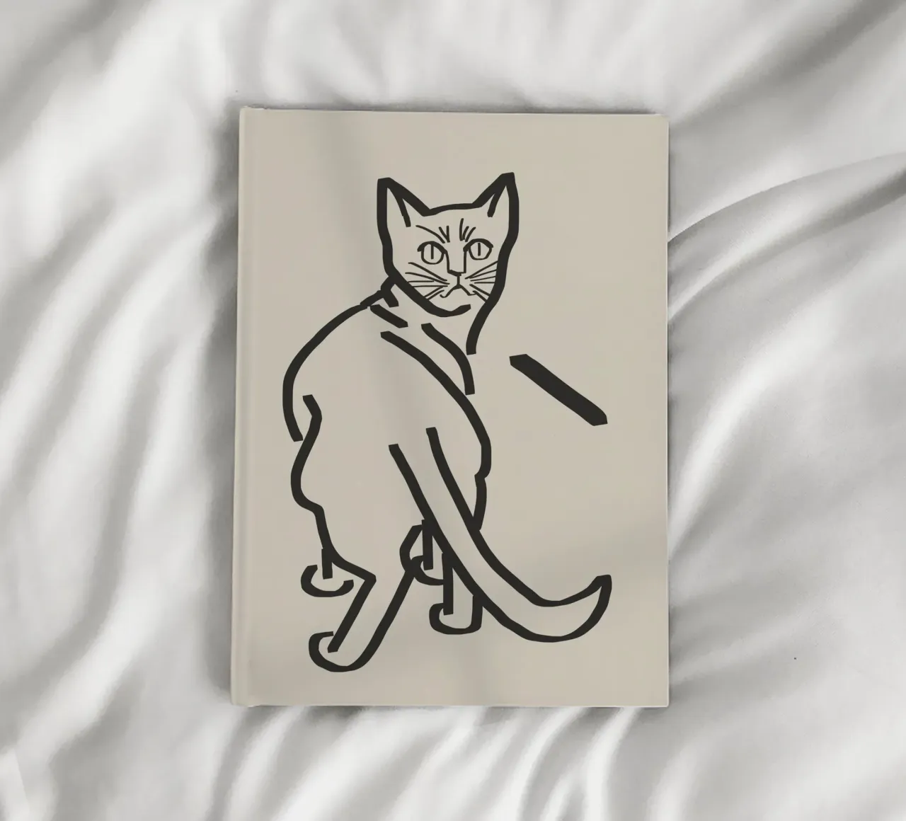 Line art cat drawing 5 notebook by Little Dean