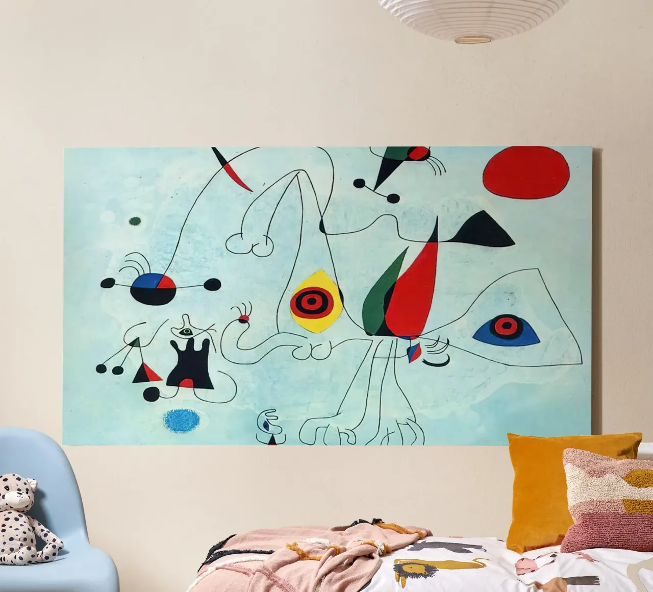 Miró Red Dots canvas by Danielshop