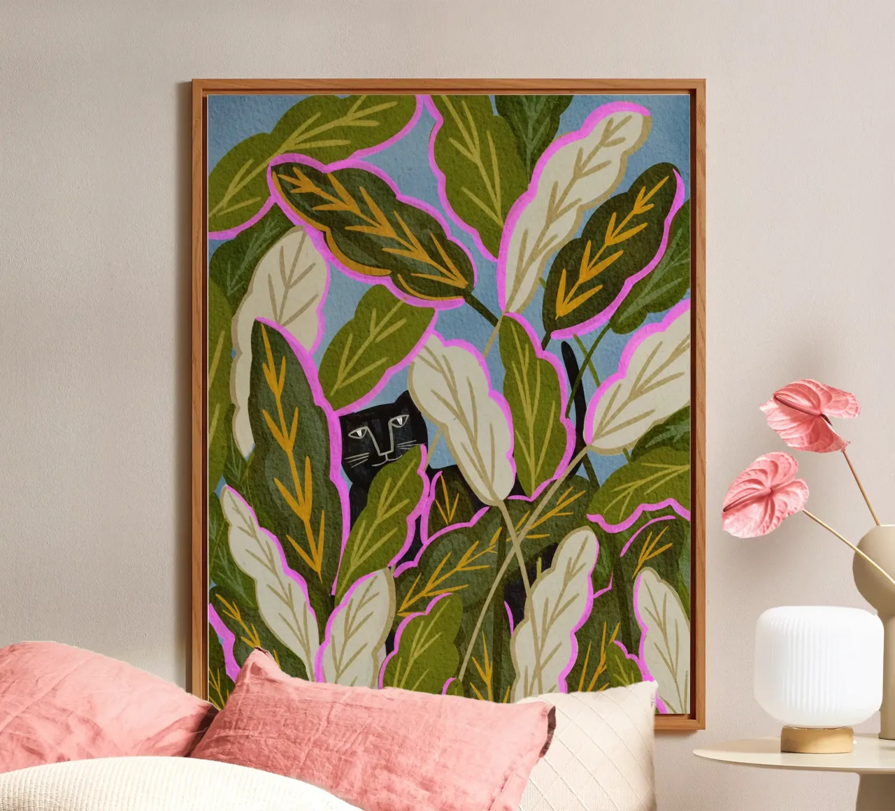 Zwarte Panter aluminium-dibond van Nikita Jariwala