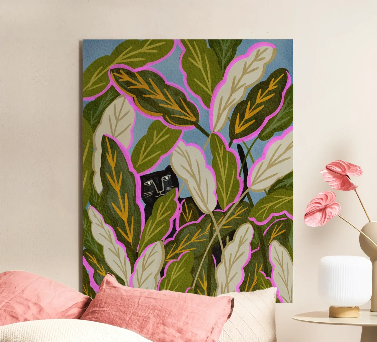 Zwarte Panter aluminium-dibond van Nikita Jariwala