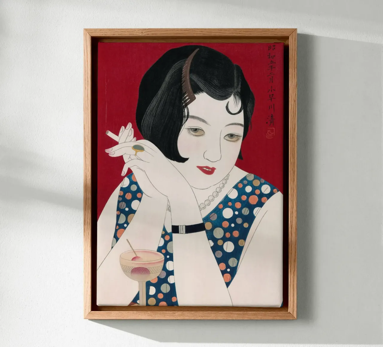 Tipsy | Press Play Art Print | Modern Japanese Art canvas with Floater frame by Press Play Art Prints