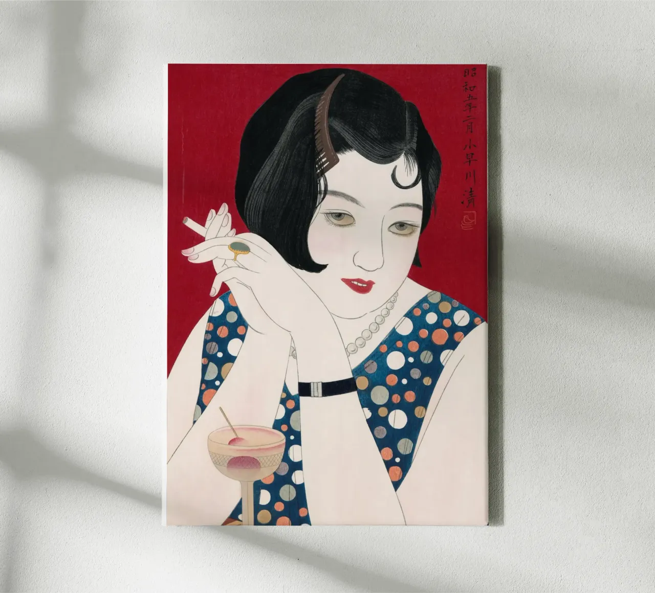 Tipsy | Press Play Art Print | Modern Japanese Art canvas with Floater frame by Press Play Art Prints
