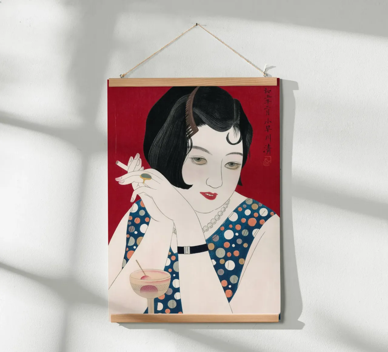 Tipsy | Press Play Kunstdruk | Moderne Japanse Kunst poster met kunststof frame van Press Play Art Prints