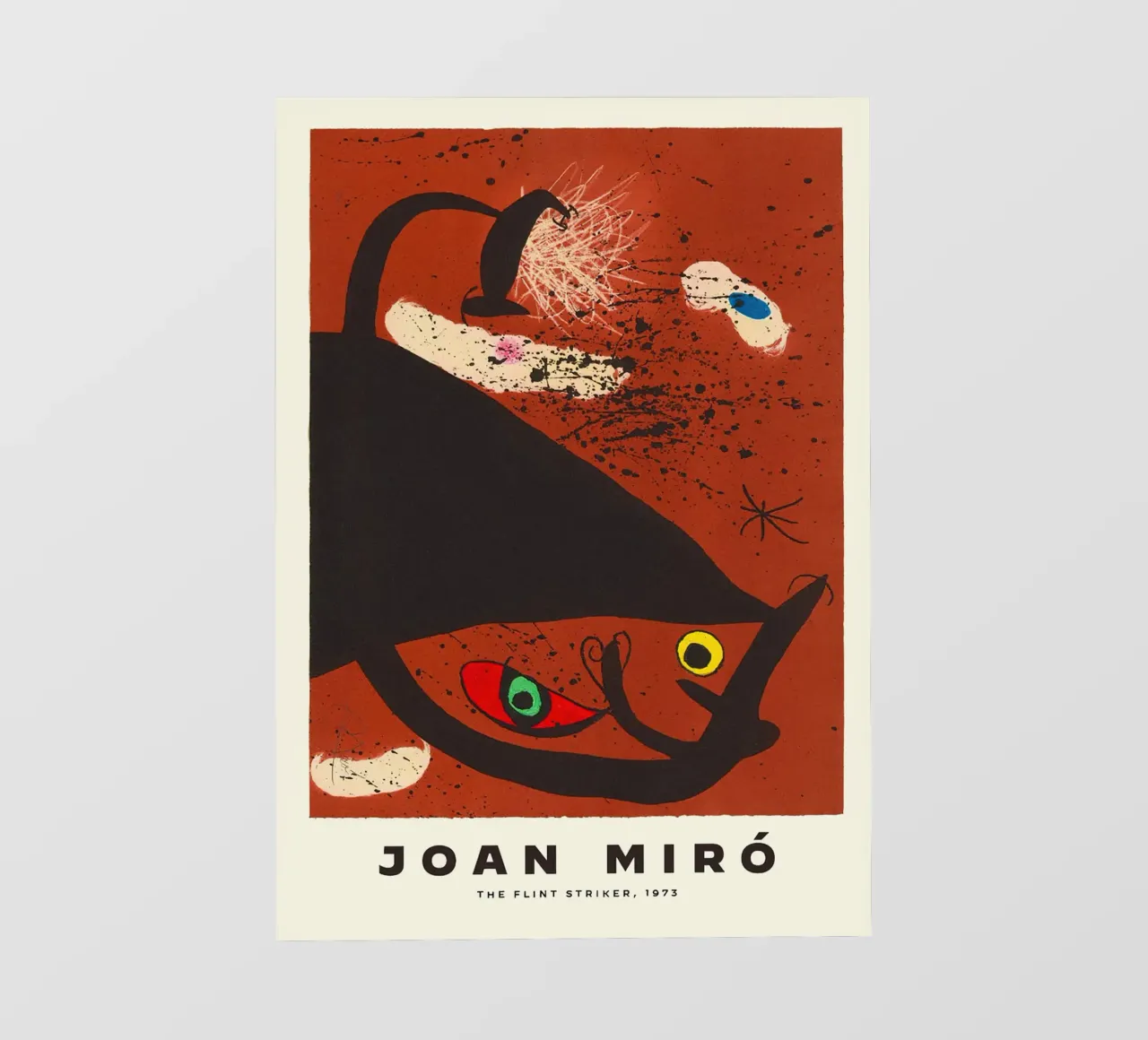 Joan Miro L'attaccante di selce 1973 pellicola backlit da Danielshop