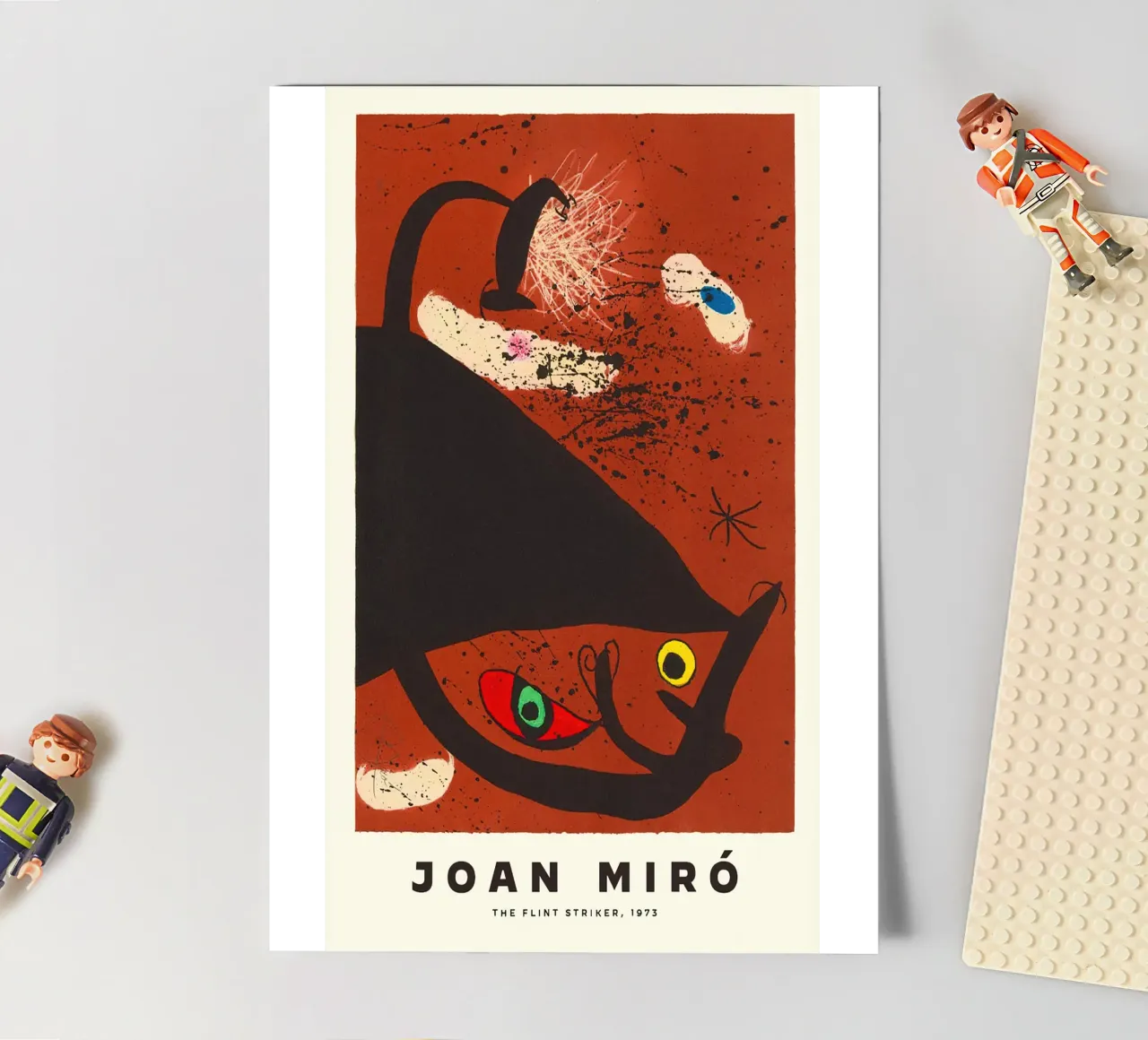 Joan Miro The Flint Striker 1973 sticker sheet by Danielshop