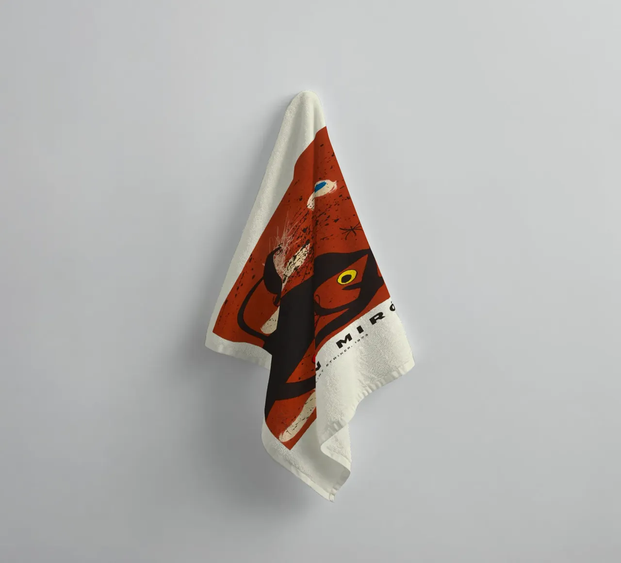 Joan Miro The Flint Striker 1973 towel by Danielshop