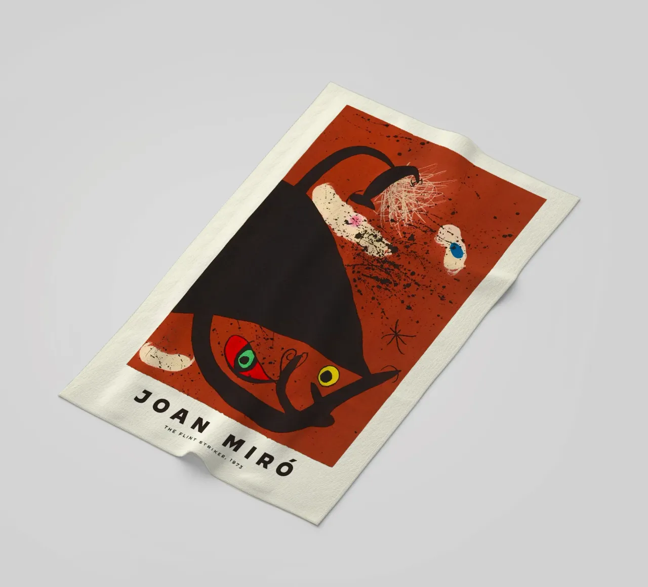 Joan Miro L'attaccante di selce 1973 telo mare da Danielshop