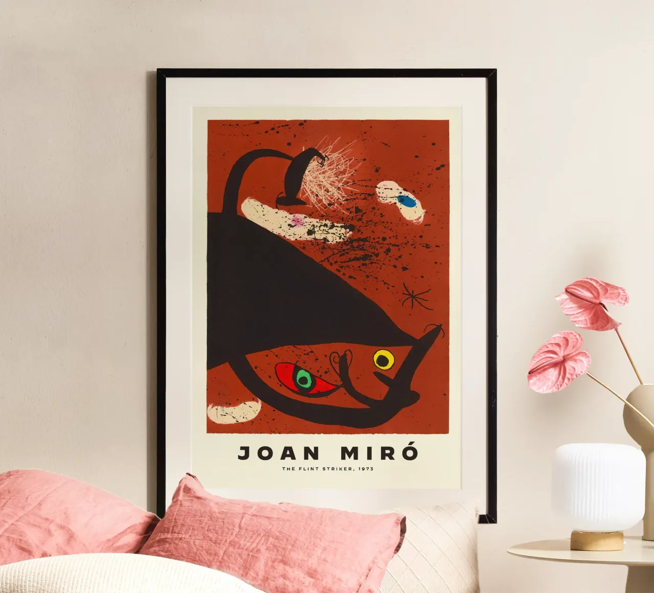 Joan Miro L'attaccante di selce 1973 carta hahnemühle da Danielshop