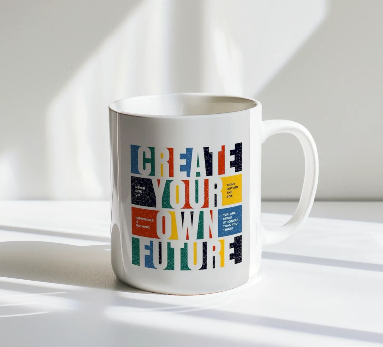 create your own future ceramic mug by Andara shop