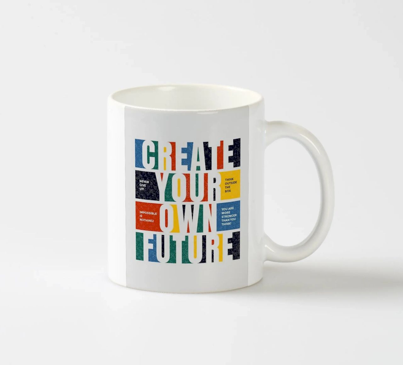 create your own future ceramic mug by Andara shop