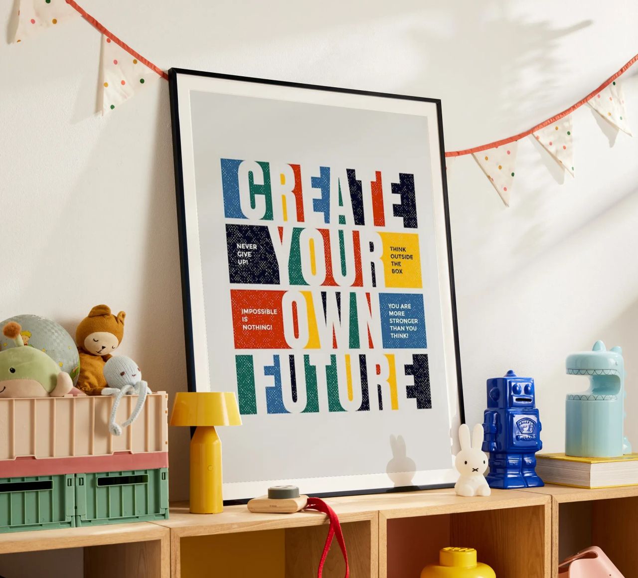 create your own future poster with plastic frame by Andara shop