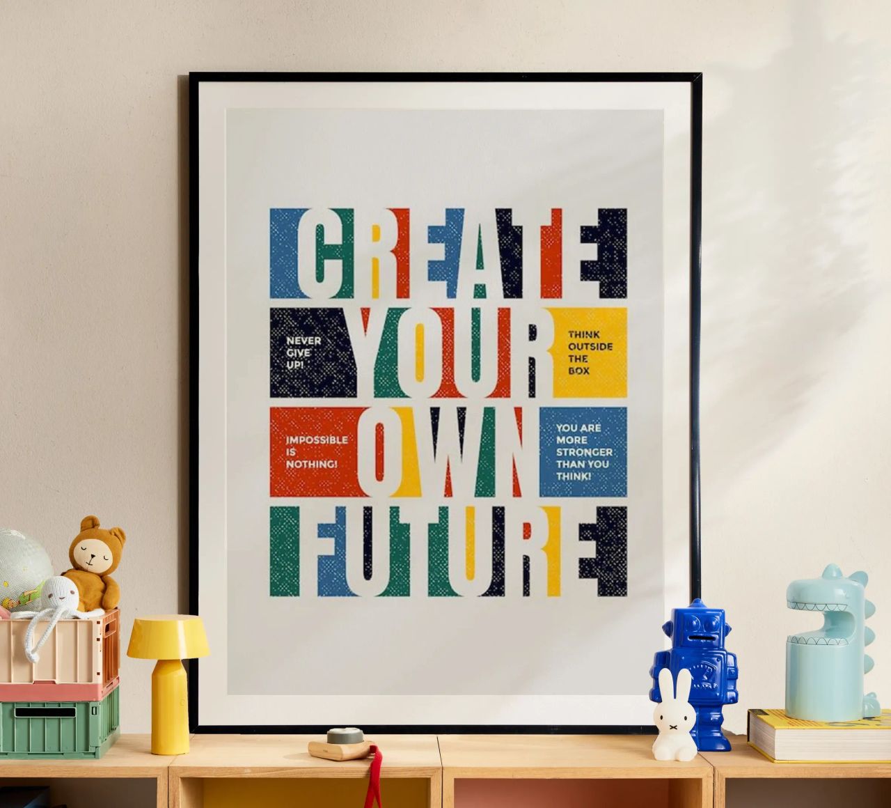 create your own future poster with plastic frame by Andara shop