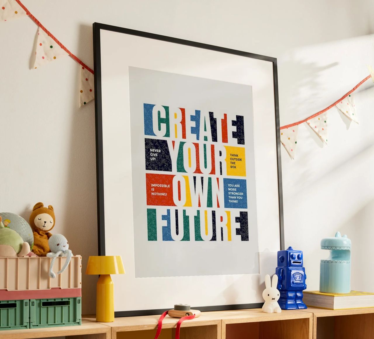 create your own future poster with plastic frame by Andara shop
