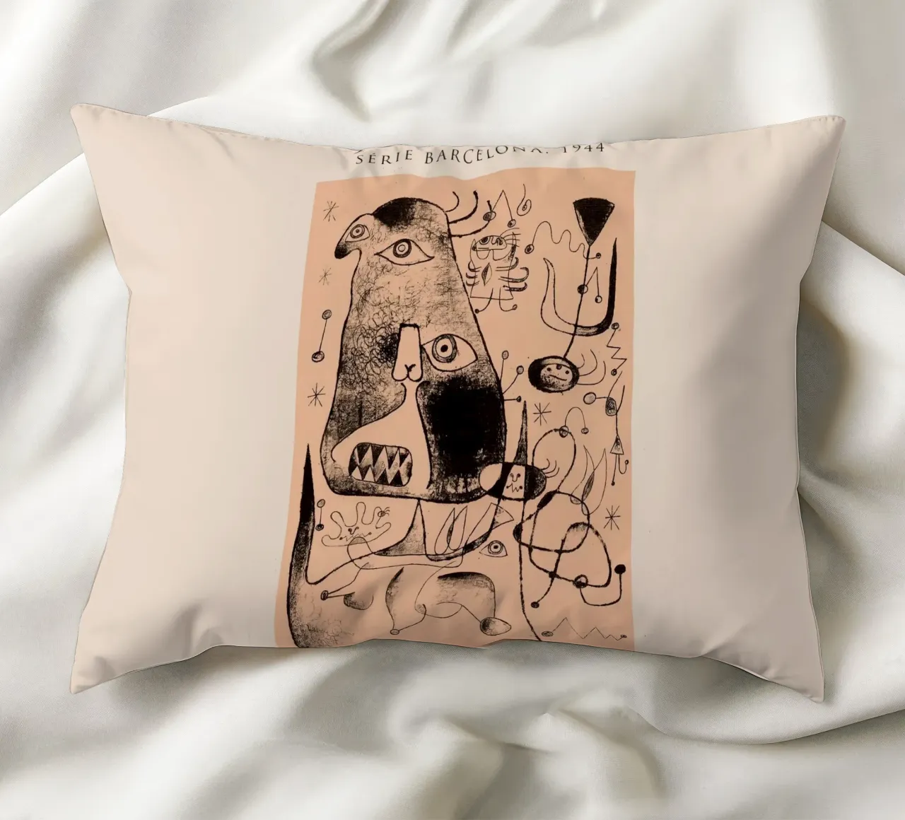 Joan Miro serie barcellona 1944 cuscino da Danielshop