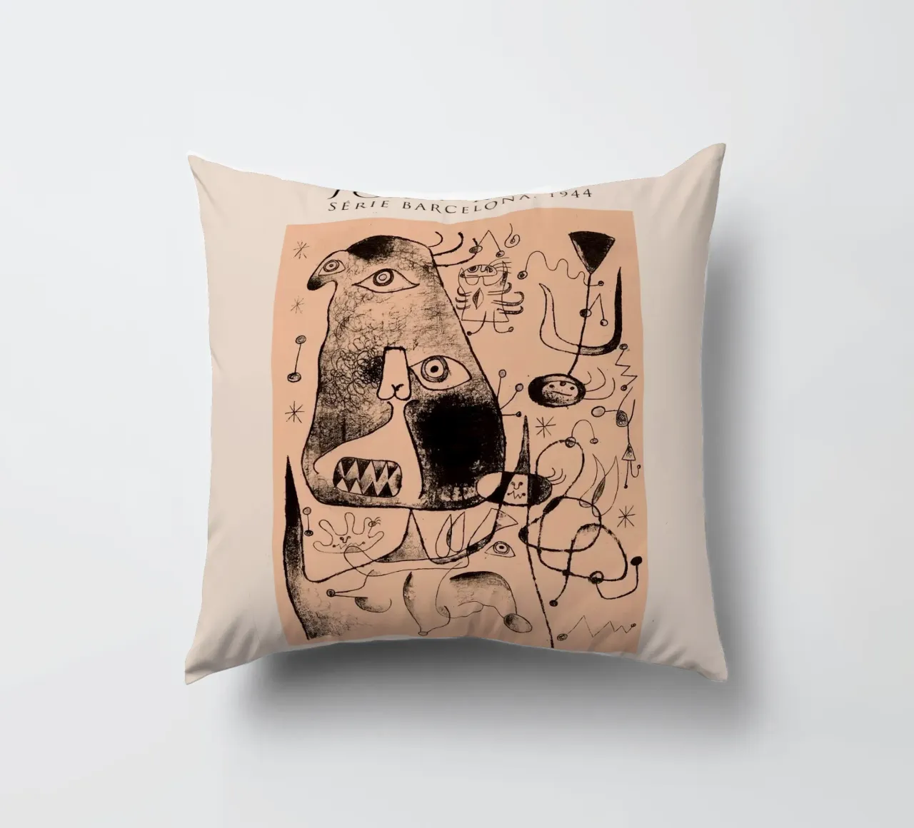 Joan Miro serie barcellona 1944 cuscino da Danielshop