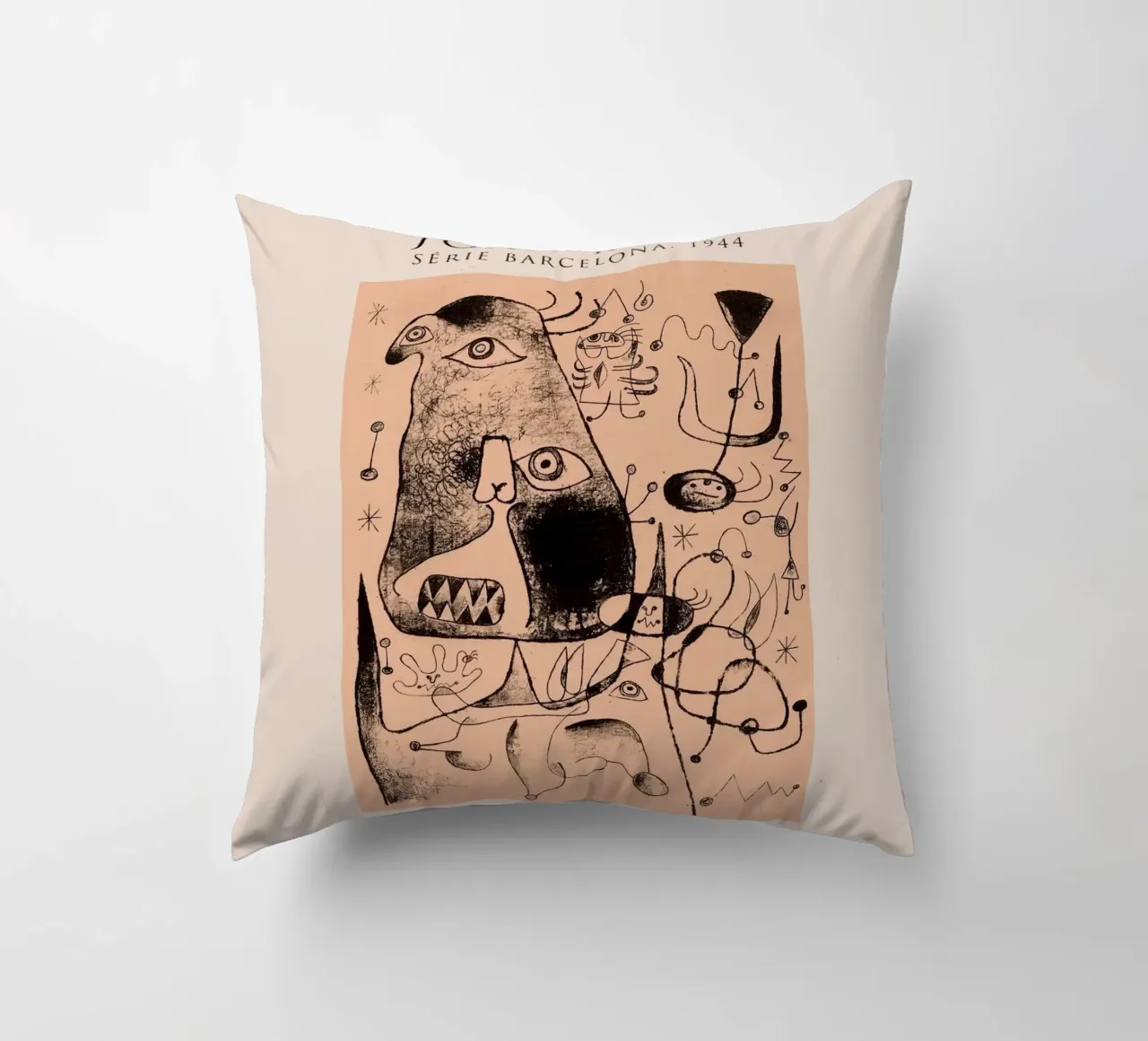 Joan Miro serie barcellona 1944 cuscino da Danielshop