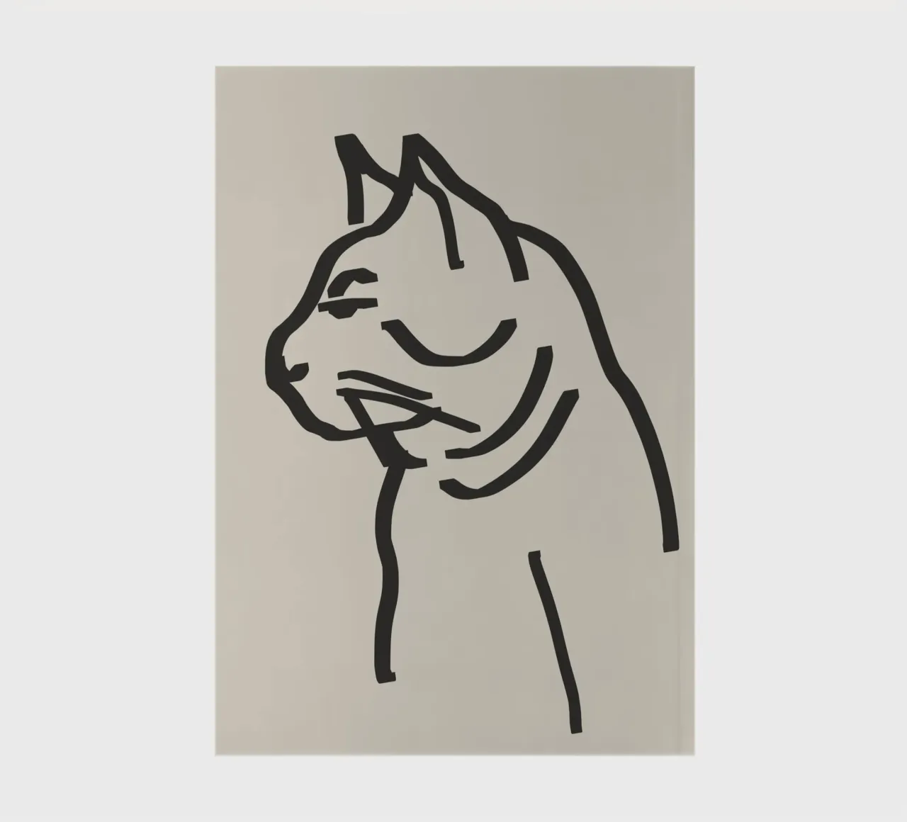 Line art cat notebook by Little Dean