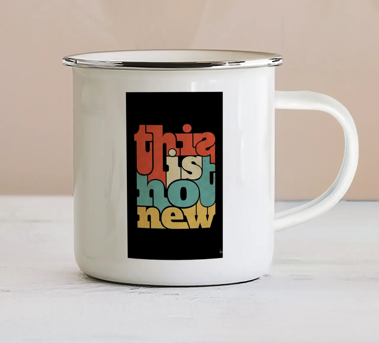 esto no es nuevo taza de esmalte de Andara shop