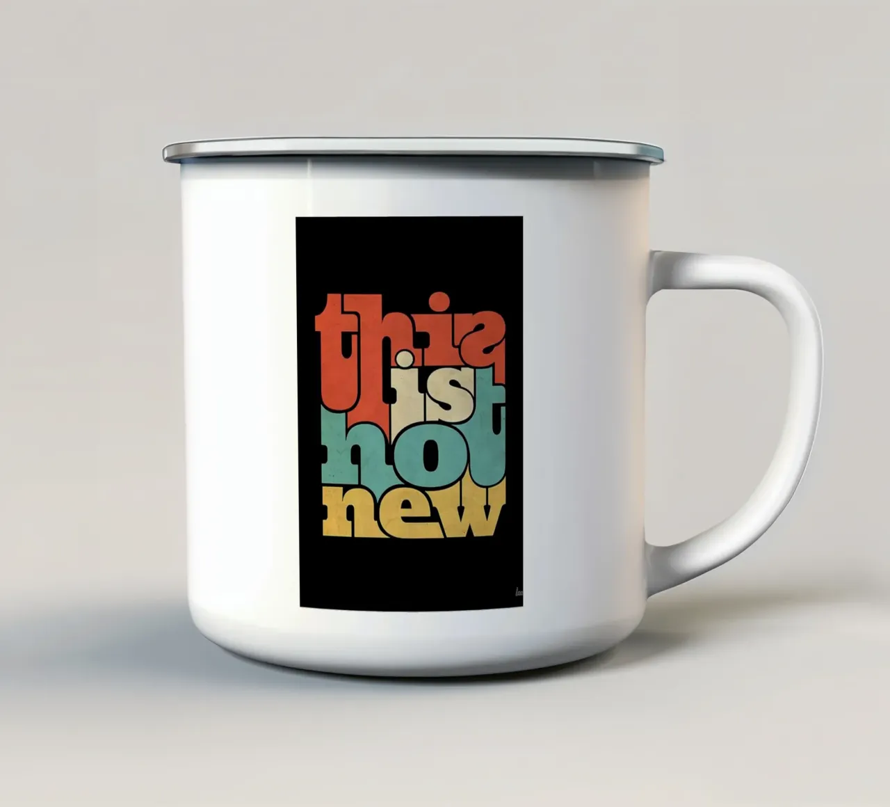 esto no es nuevo taza de esmalte de Andara shop