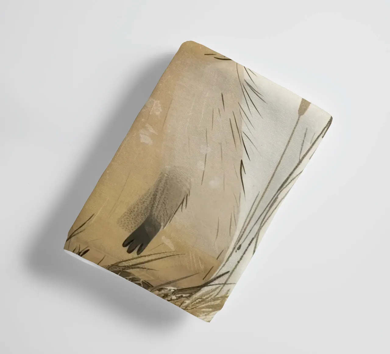 a capybara, set against a peaceful grassland background towel by DesignDoodle