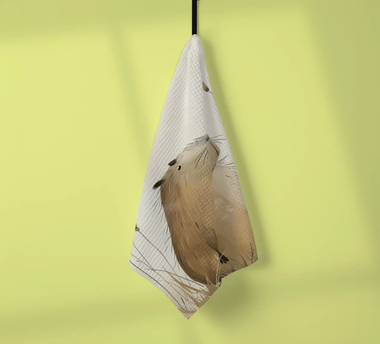 un capibara, sullo sfondo di una tranquilla prateria canovaccio da cucina da DesignDoodle