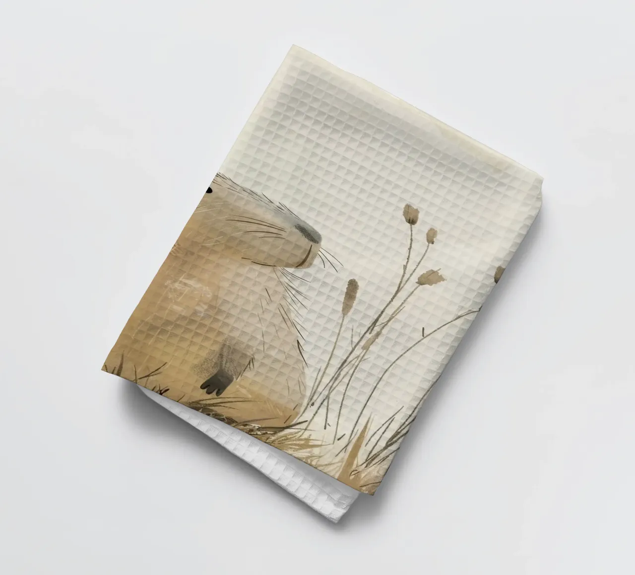 un capibara, sullo sfondo di una tranquilla prateria canovaccio da cucina da DesignDoodle