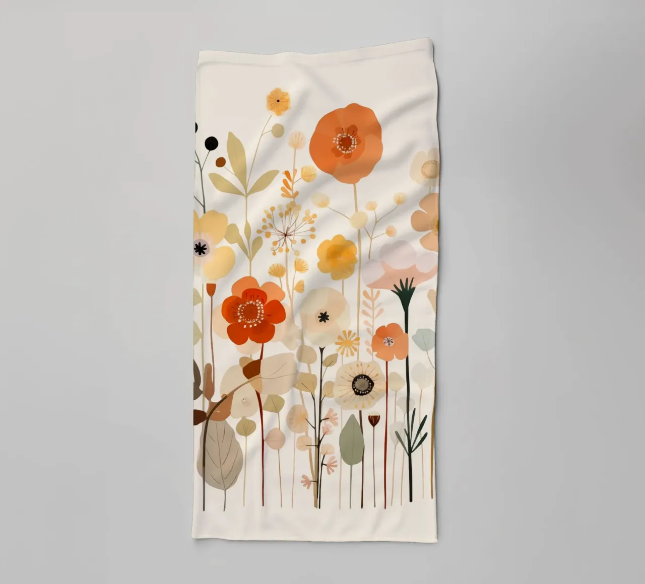 Floral abstraction towel by Imagine