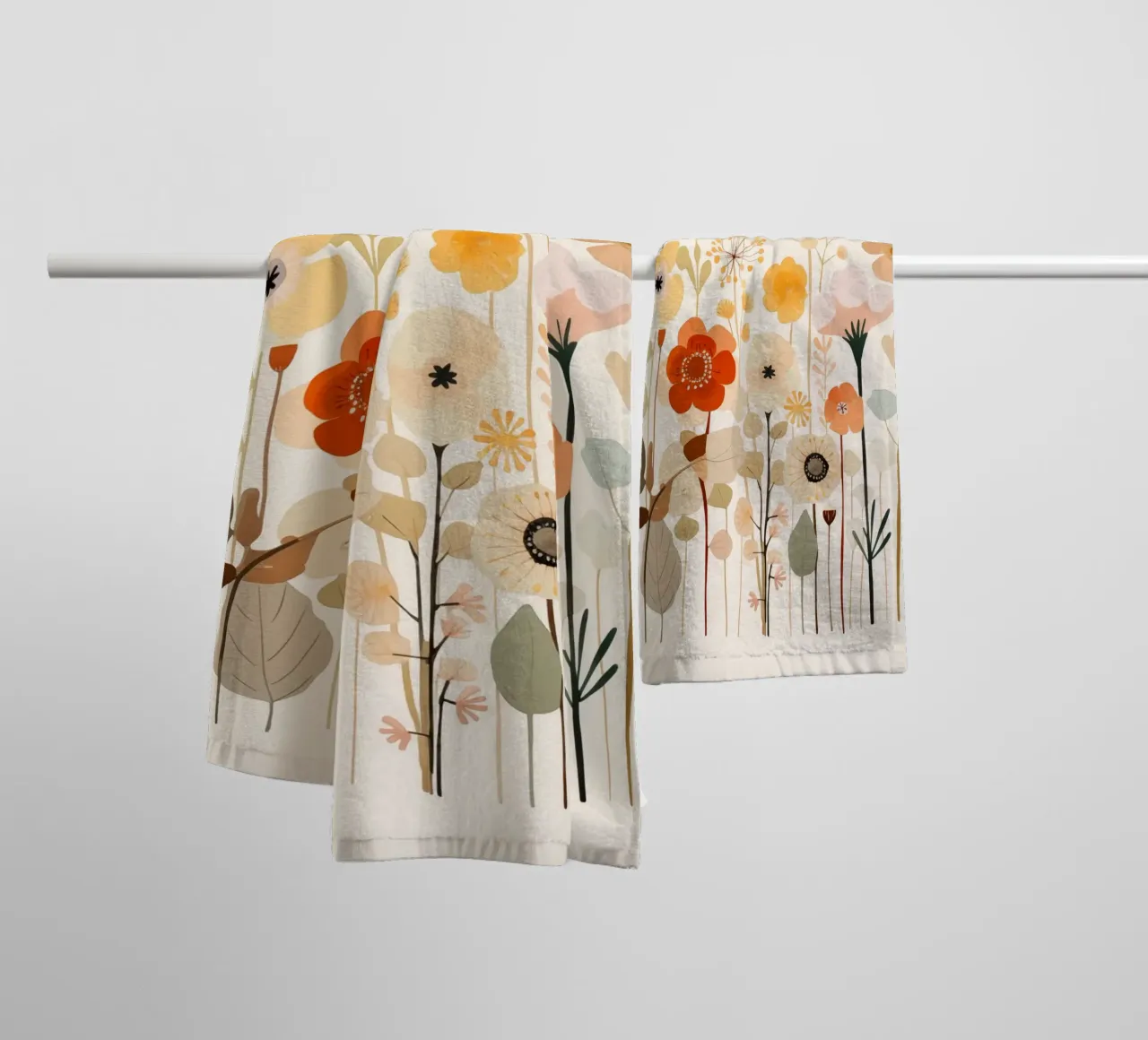 Floral abstraction towel by Imagine