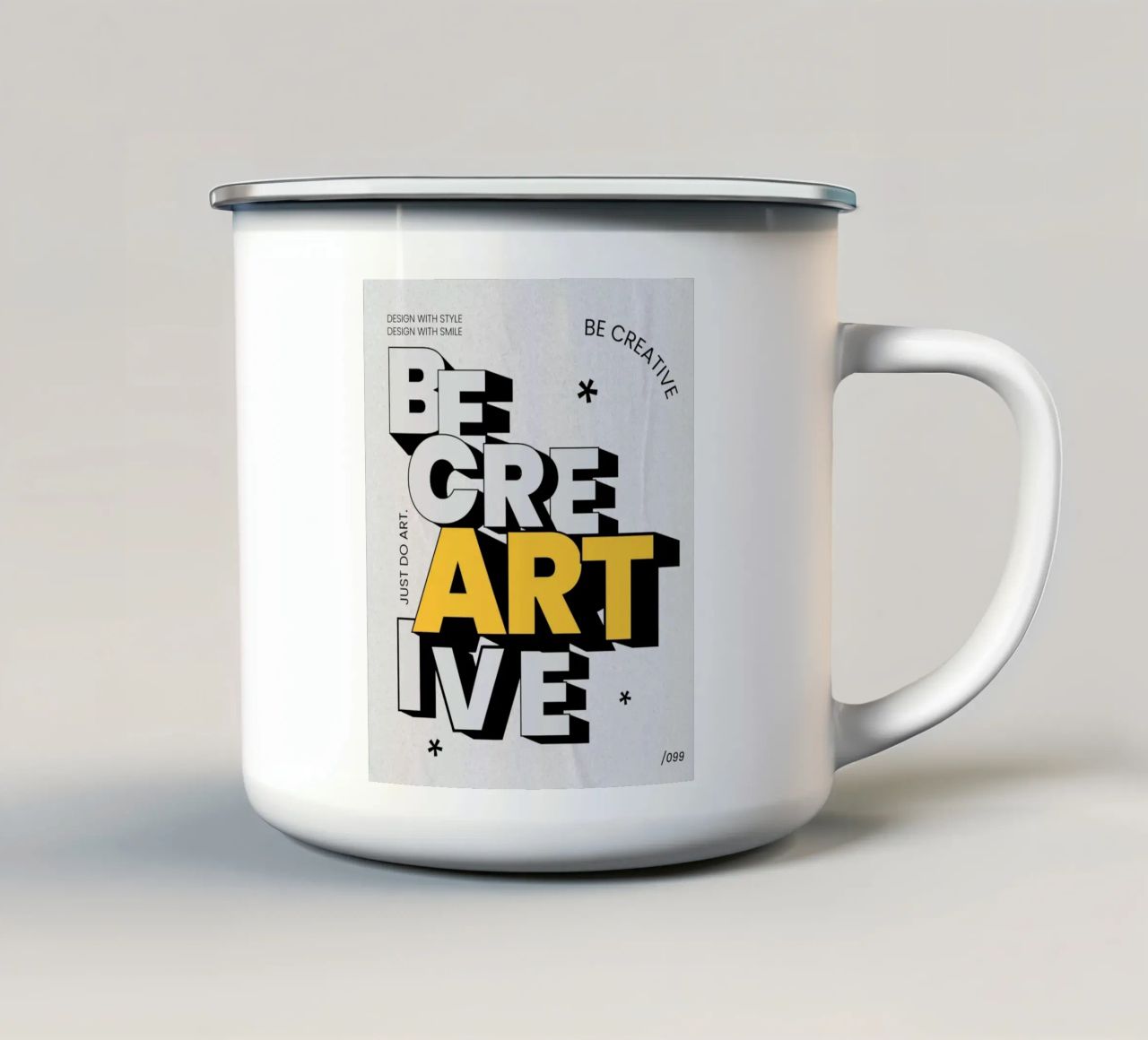 essere creativi tazza in smalto da Andara shop