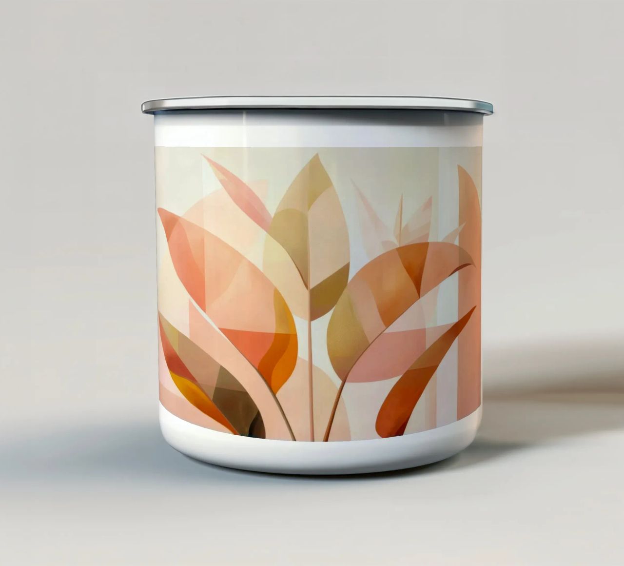 Bloem abstract emaille mok van Imagine