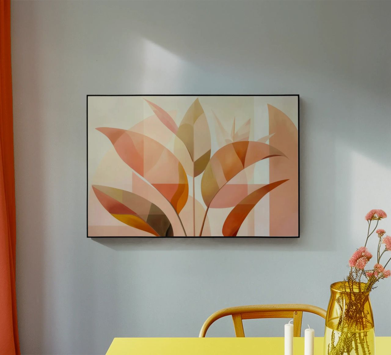 Bloem abstract acryl van Imagine