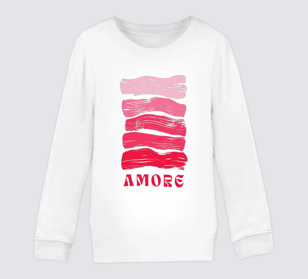 Amore Brush Stroke Art nei toni del rosa e del rosso felpa bambino da pdigitalprints