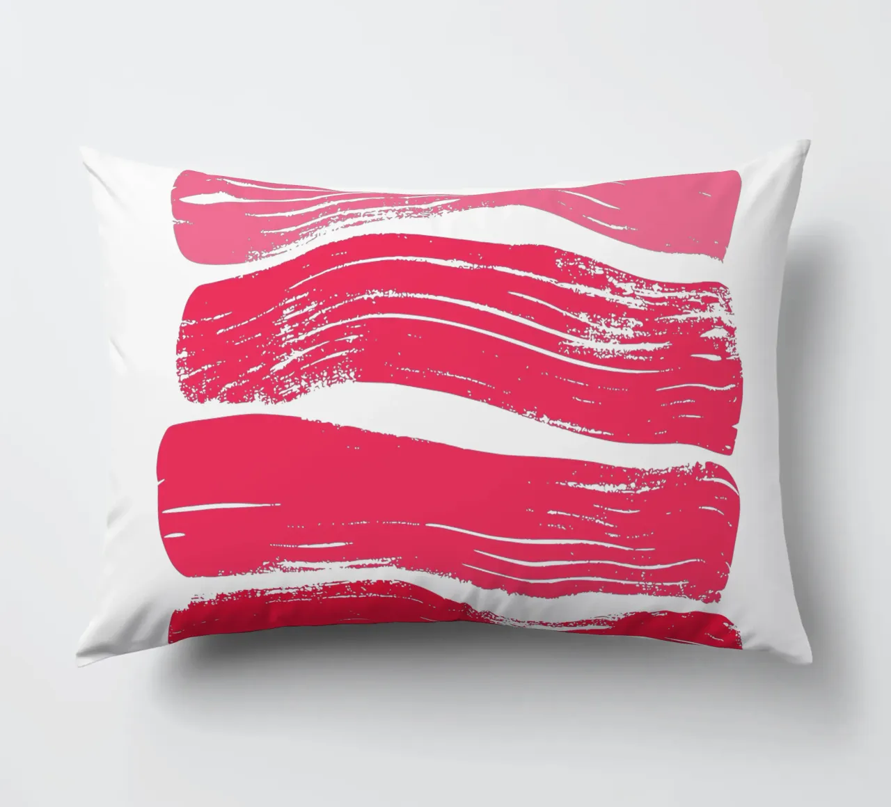 Amore Brush Stroke Art nei toni del rosa e del rosso cuscino da pdigitalprints