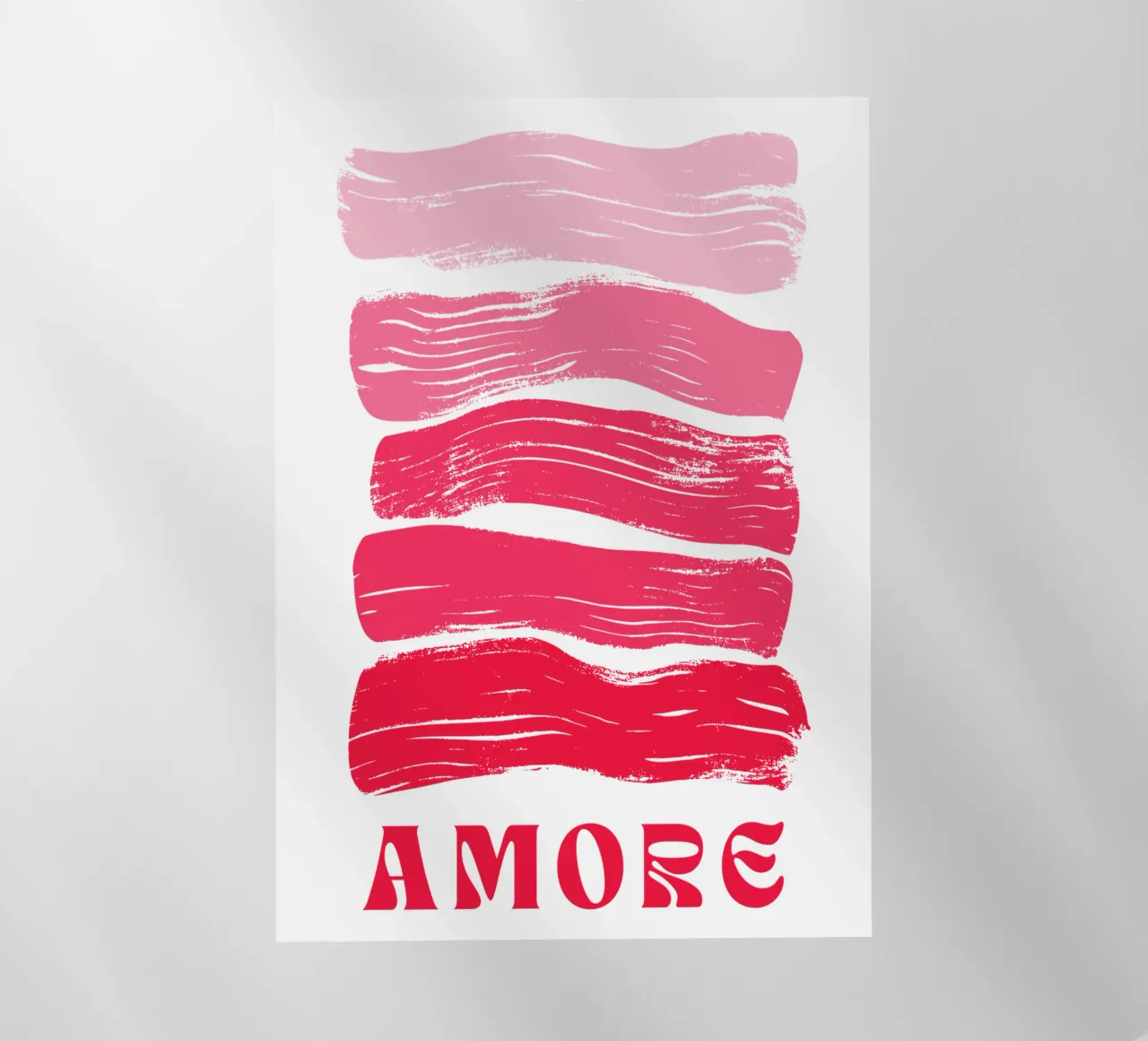 Amore Brush Stroke Art nei toni del rosa e del rosso pellicola backlit da pdigitalprints