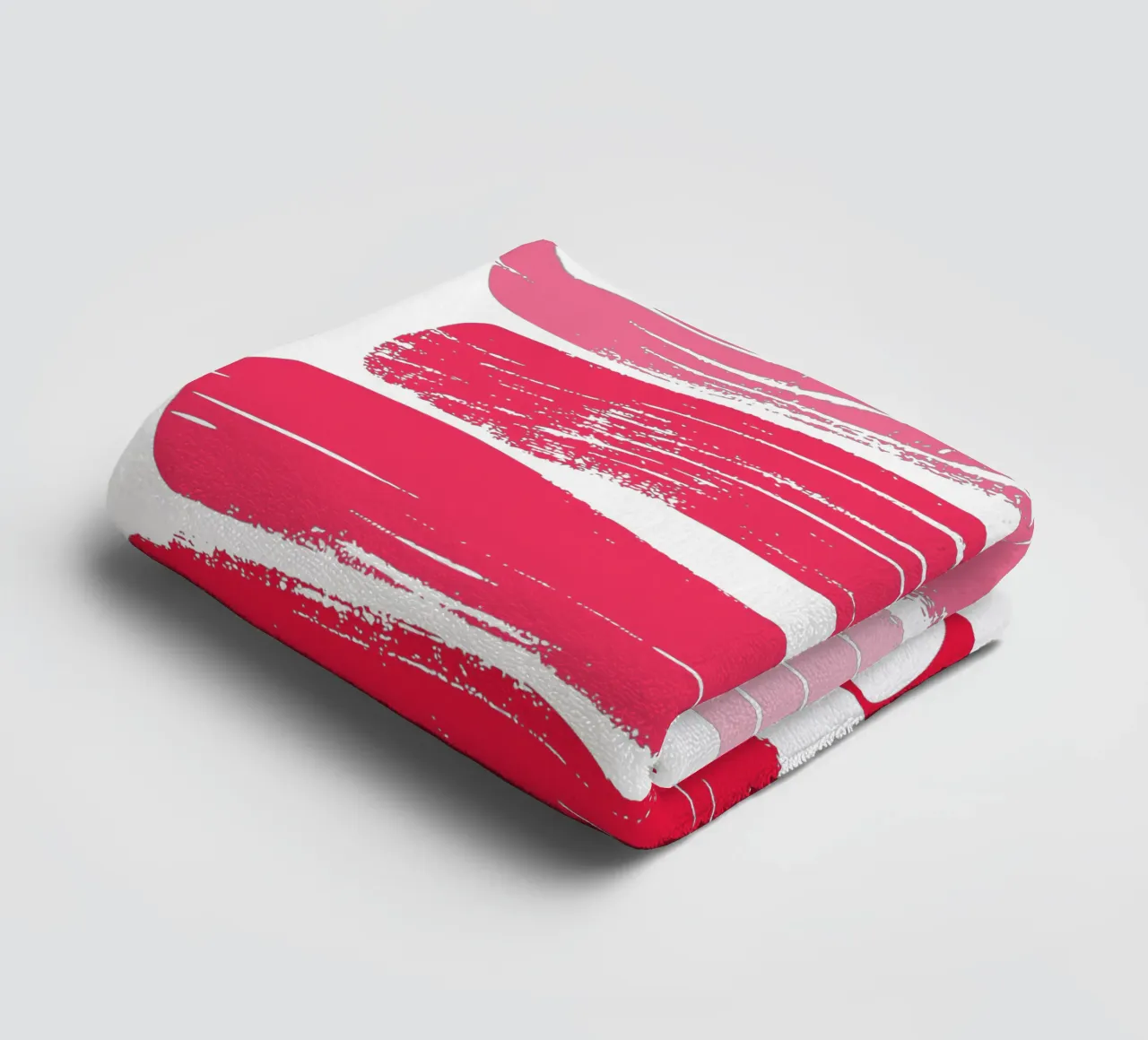 Amore Brush Stroke Art in Shades of Pink and Red towel by pdigitalprints