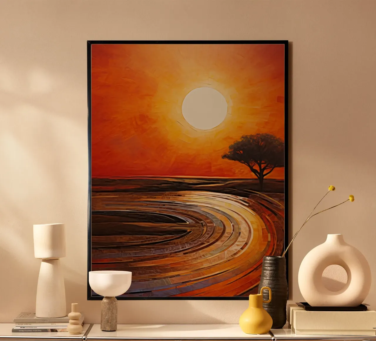 Zonsondergang in Africa poster da Imagine