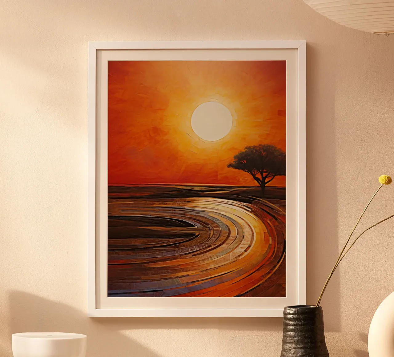 Zonsondergang in Africa poster da Imagine