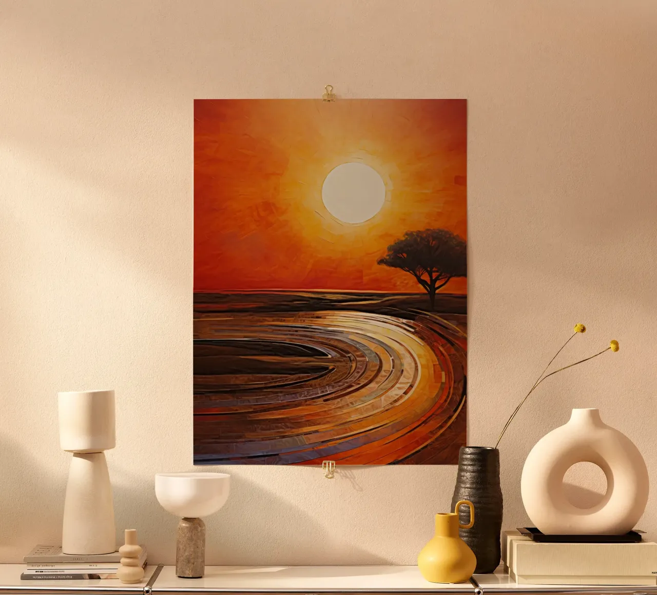 Zonsondergang in Africa poster da Imagine