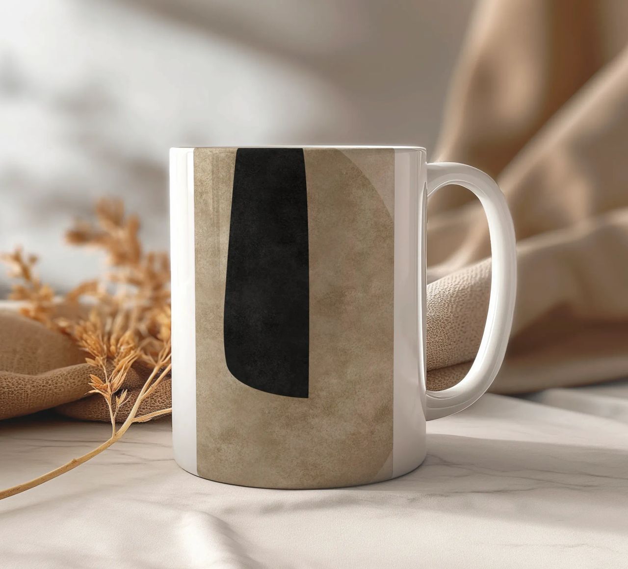 abstract boho line tazza in ceramica da vintageshop