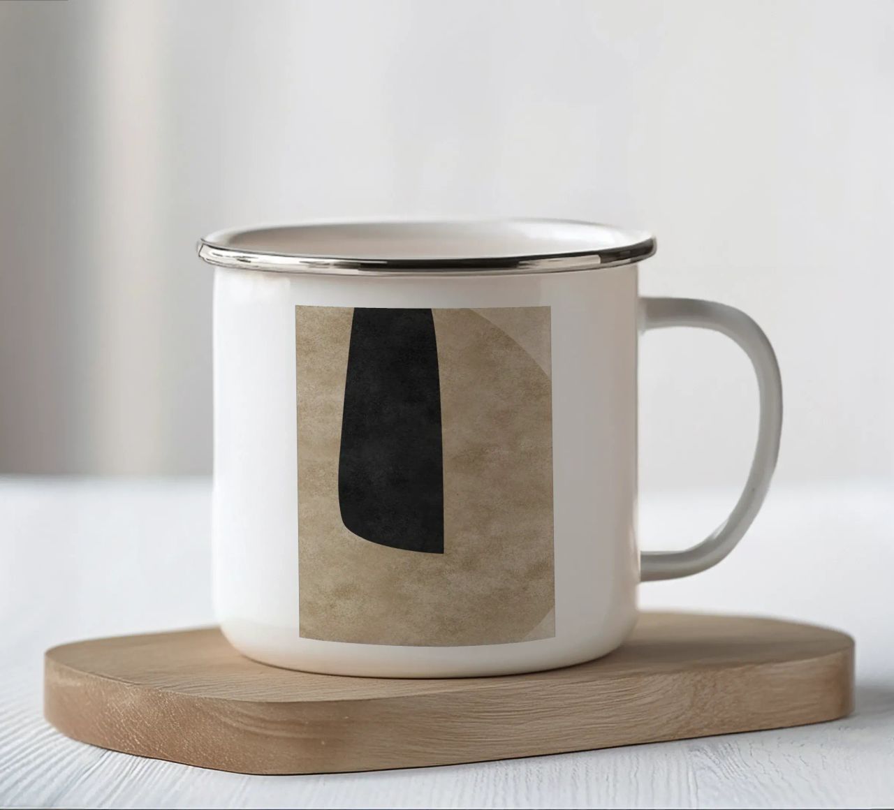abstract boho line tazza in smalto da vintageshop