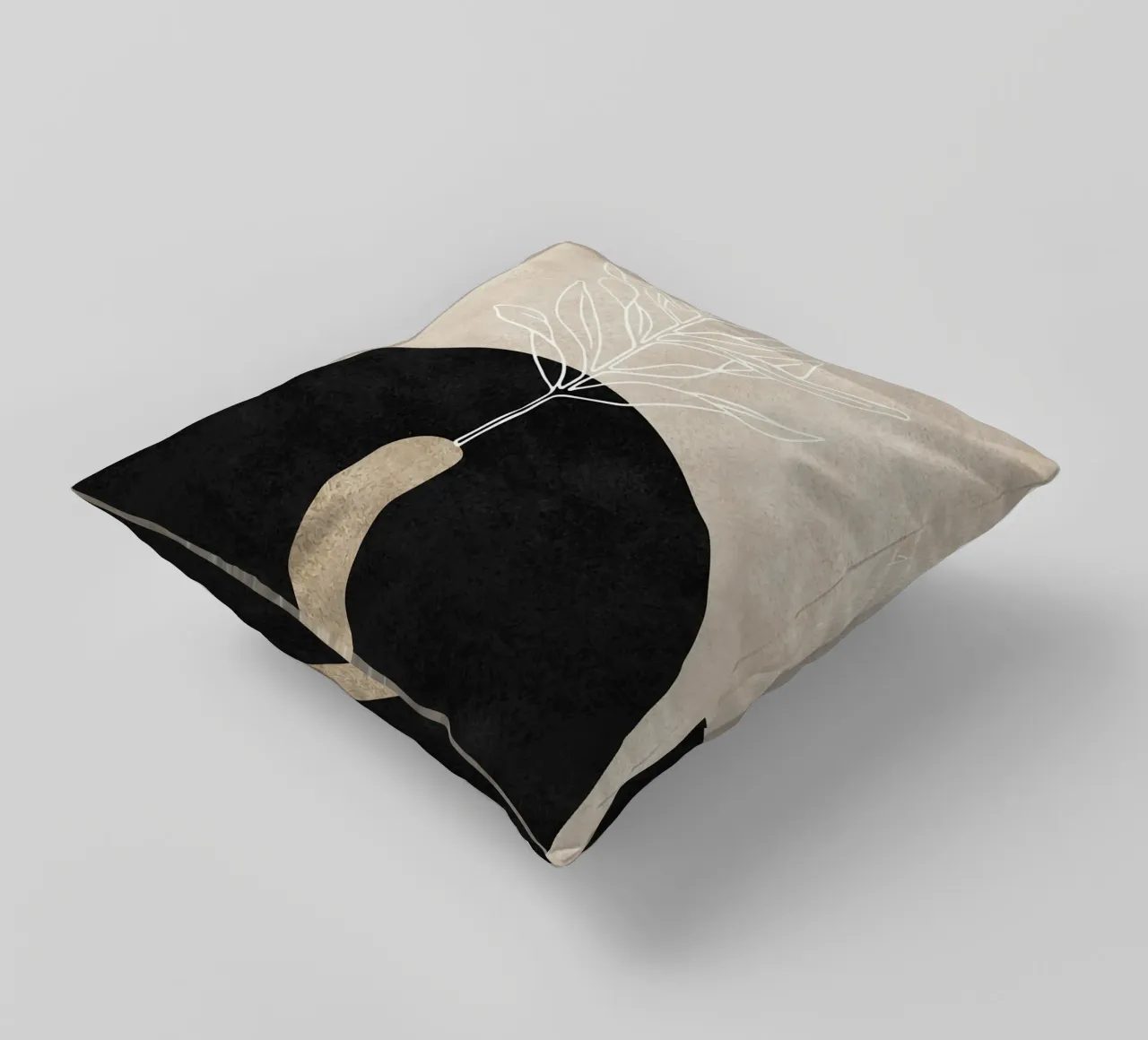 abstract boho leaf cuscino da vintageshop