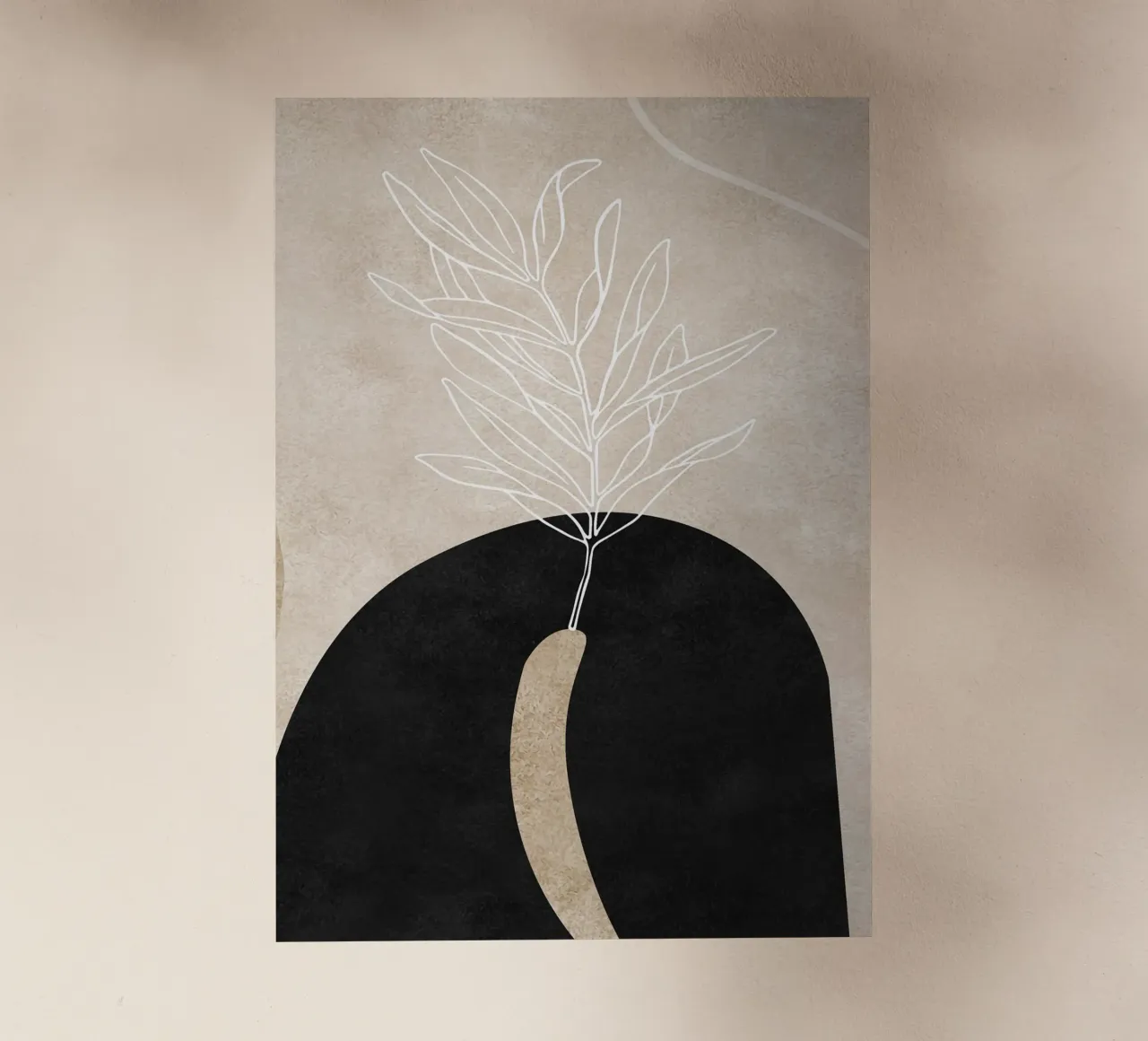 abstract boho leaf pellicola backlit da vintageshop